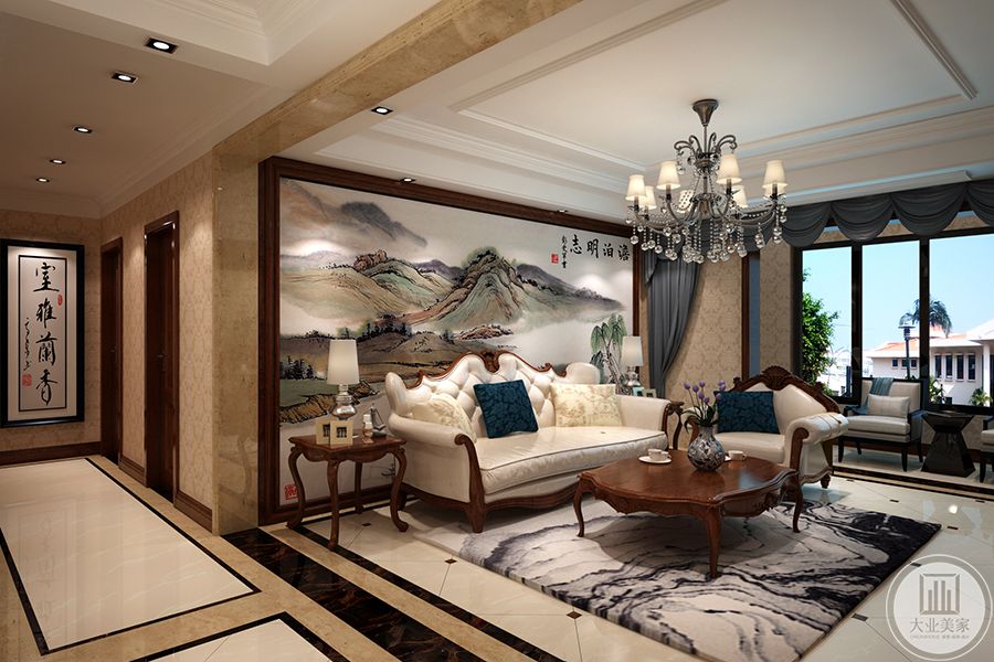 客厅、美式古典风格