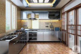 别墅装修厨房装修中，如何选择厨房瓷砖的颜色